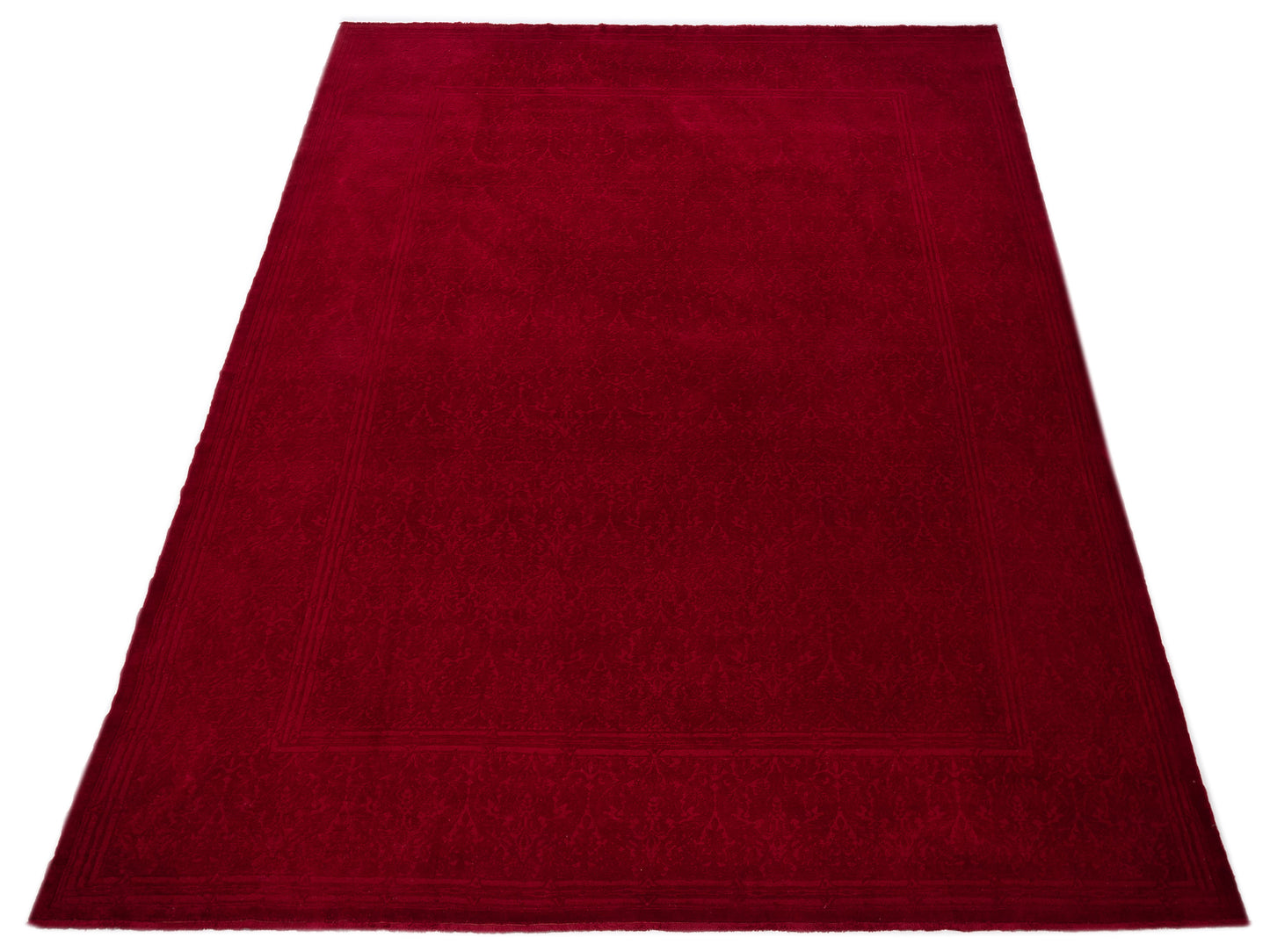 Pasha Color Bouquet 108868 Red Red Transitional Hand Knotted Rug