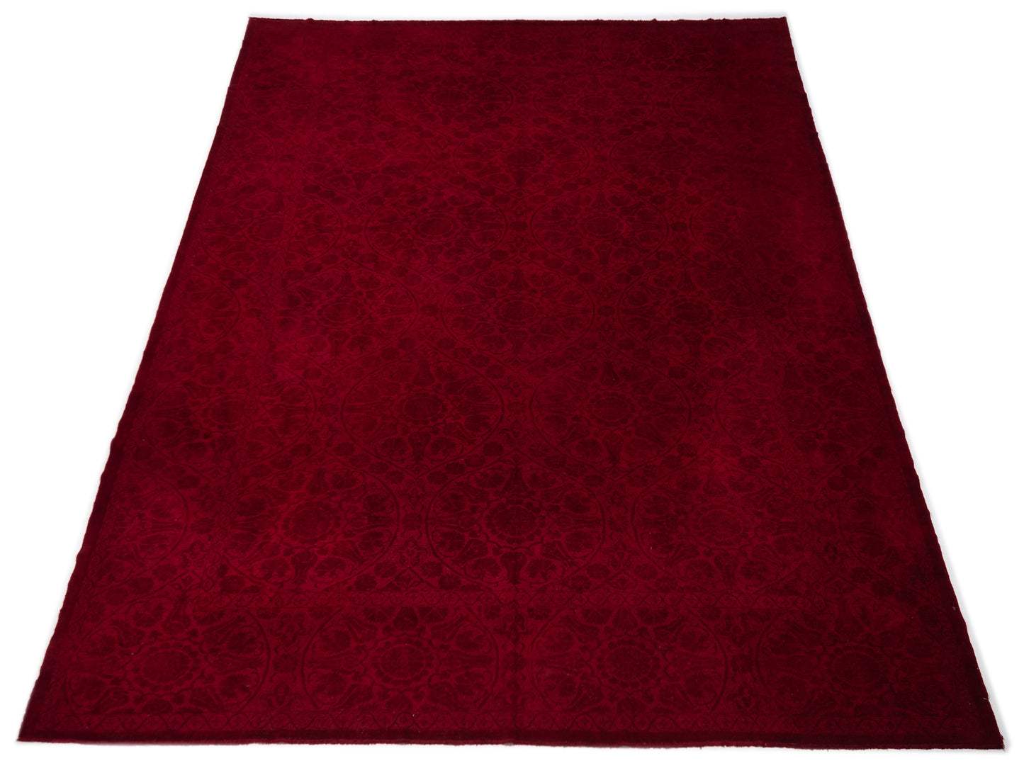 Pasha Color Bouquet 108874 Red Red Transitional Hand Knotted Rug