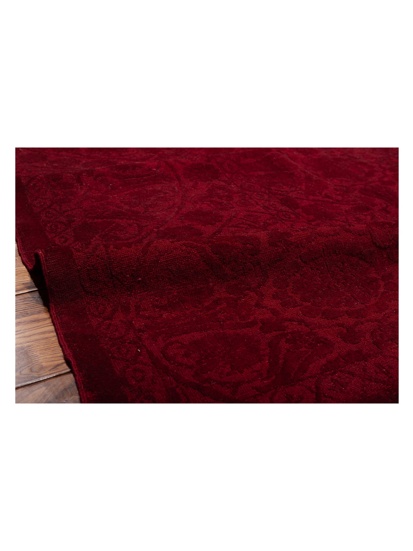 Pasha Color Bouquet 108874 Red Red Transitional Hand Knotted Rug