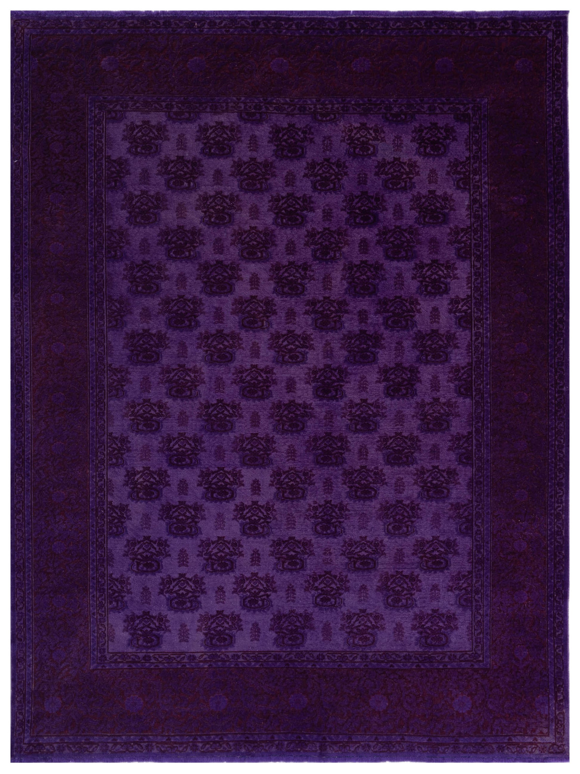 Pasha Vintage 108914 Purple Contemporary Hand Knotted Rug