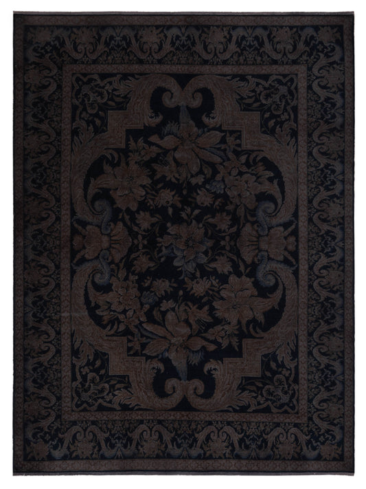 Pasha Vintage 108921 Charcoal Transitional Hand Knotted Rug