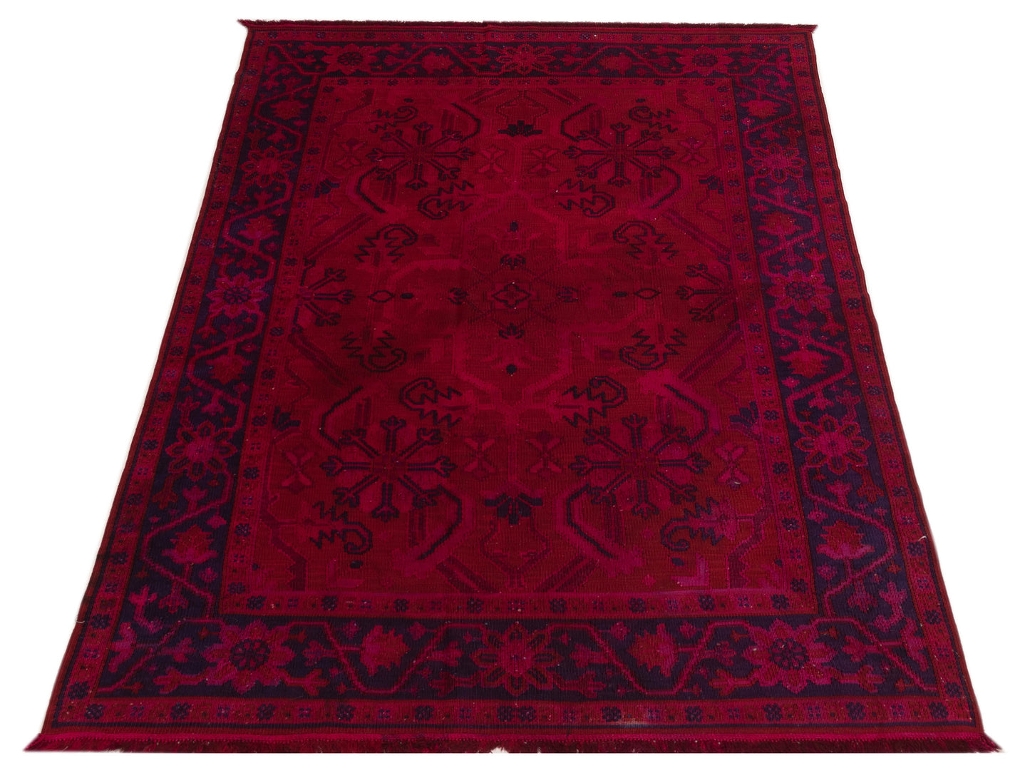 Pasha Vintage 108943 Pink Charcoal Transitional Hand Knotted Rug