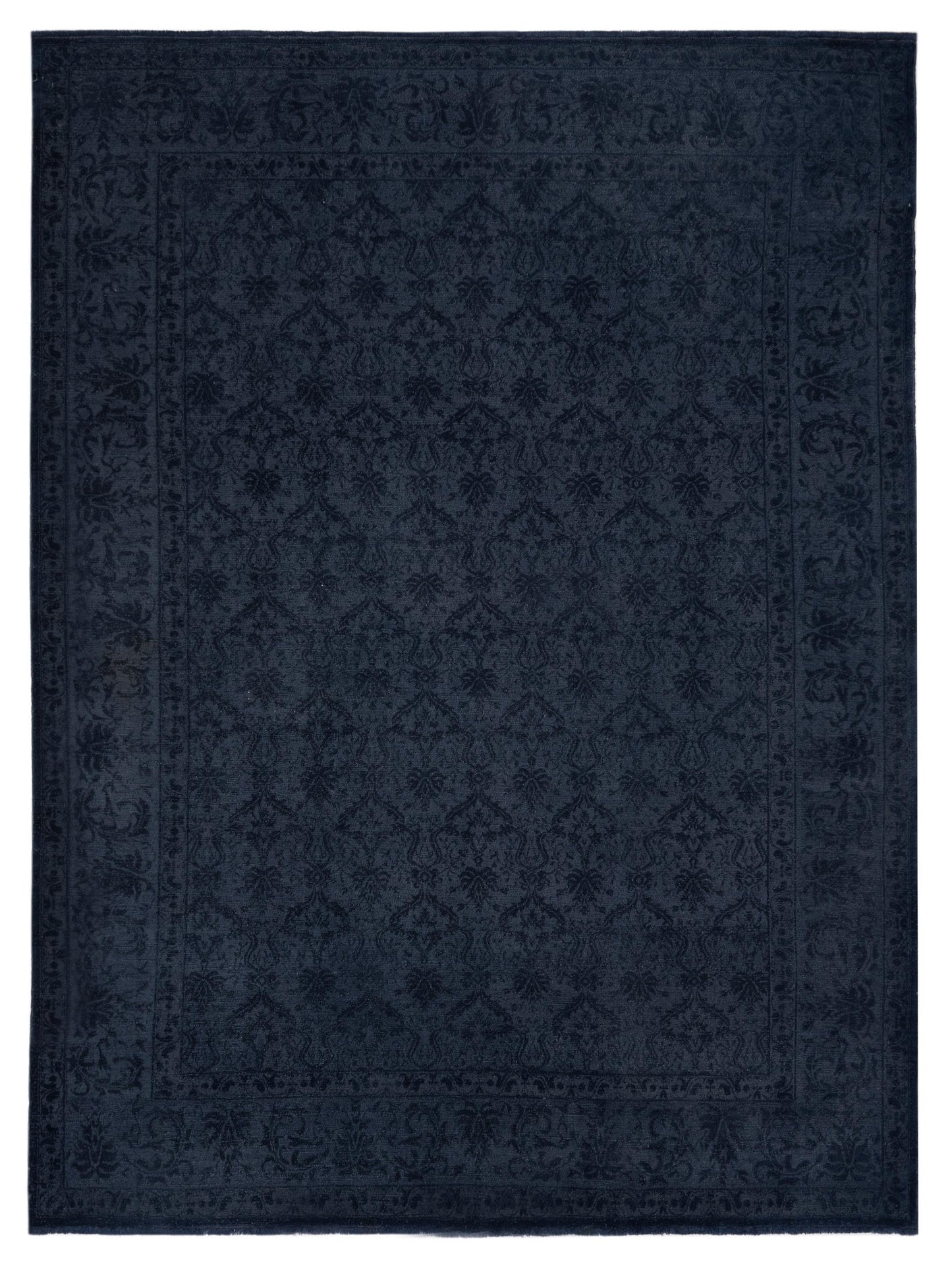 Pasha Defne Claire Dark Gray Transitional Hand Knotted Rug