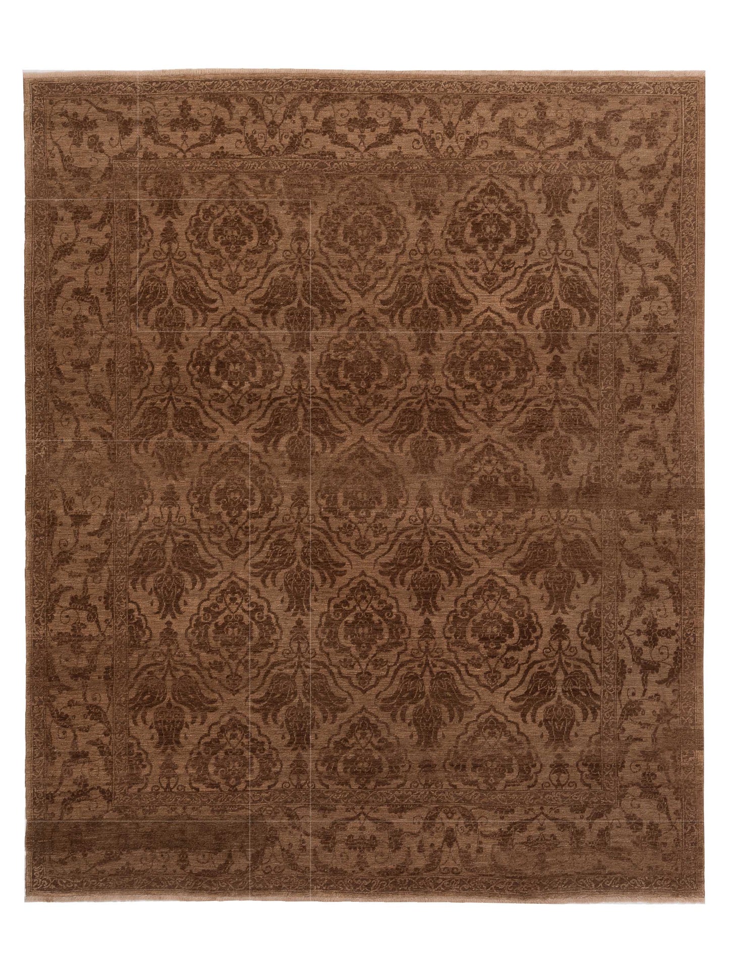 Pasha Defne Tulip Brown Transitional Hand Knotted Rug