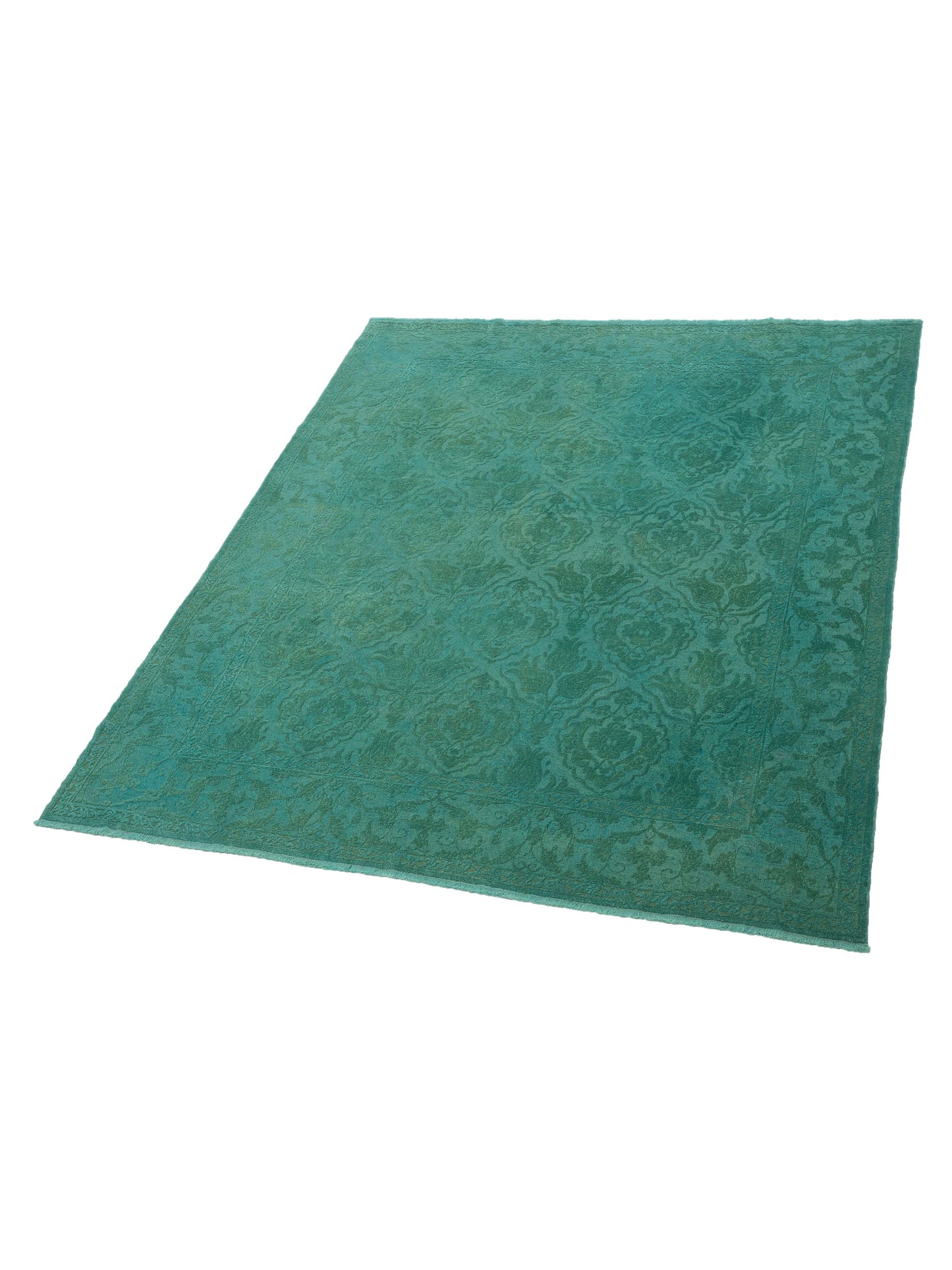 Pasha Color Bouquet 109175 Turquoise Turquoise Transitional Hand Knotted Rug