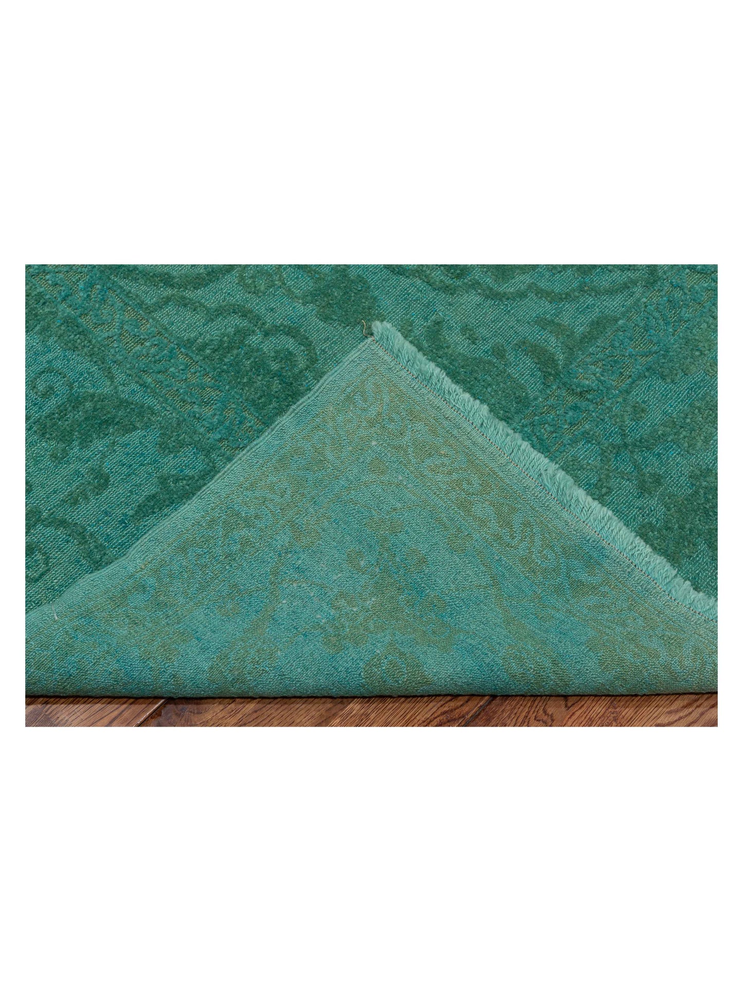 Pasha Color Bouquet 109175 Turquoise Turquoise Transitional Hand Knotted Rug