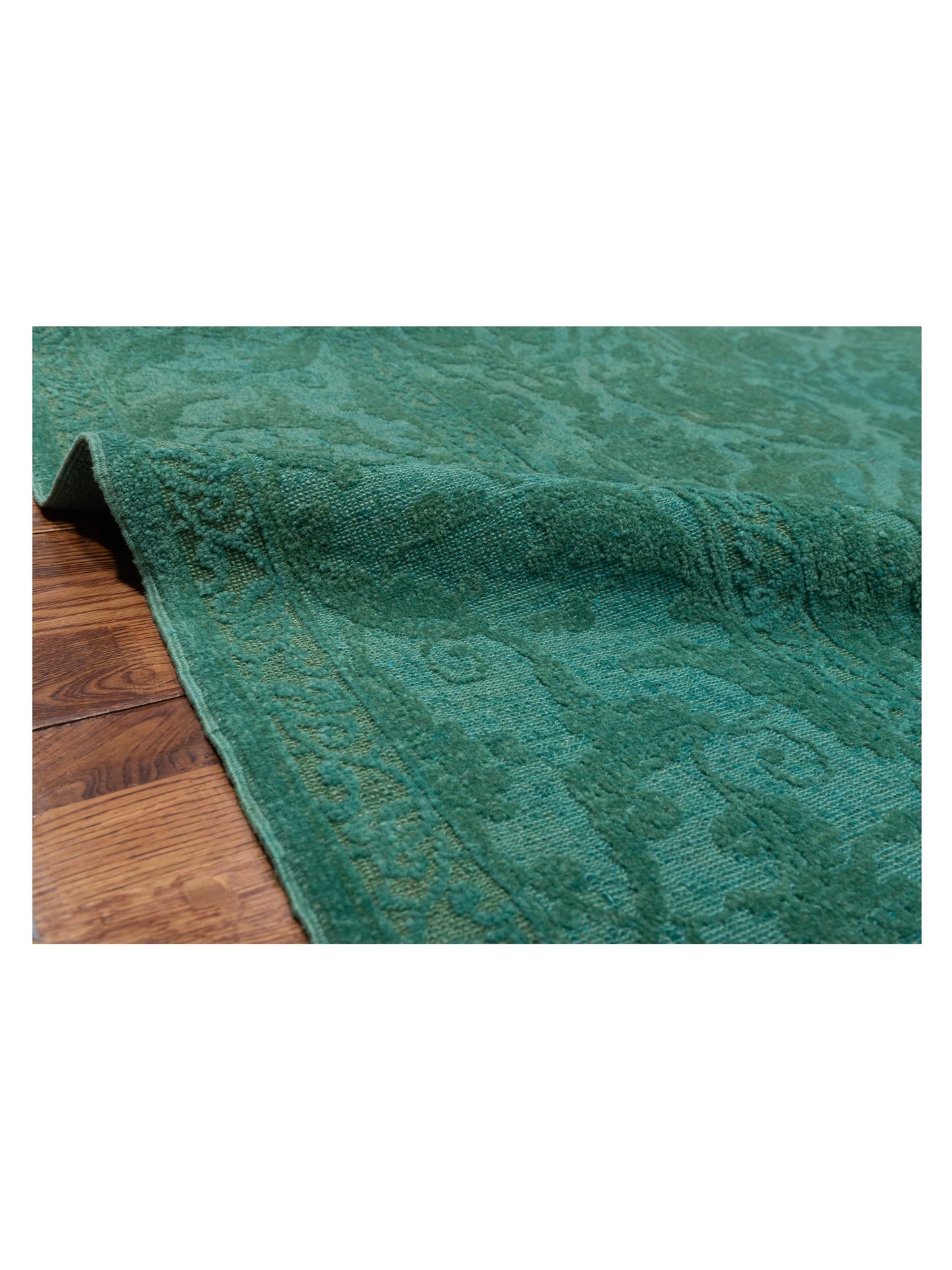 Pasha Color Bouquet 109175 Turquoise Turquoise Transitional Hand Knotted Rug