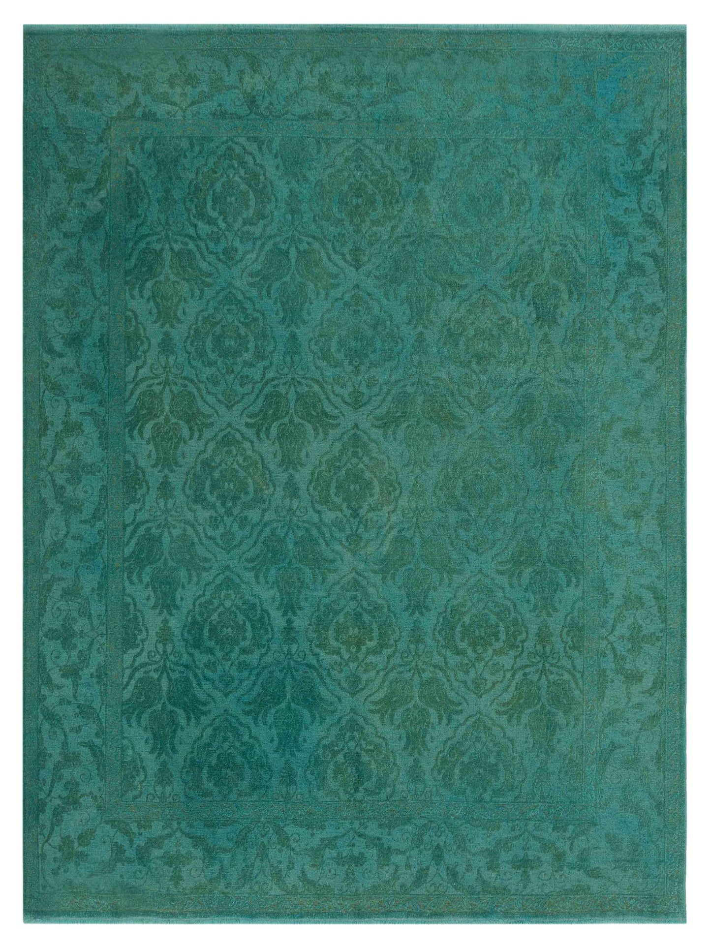 Pasha Color Bouquet 109175 Turquoise Transitional Hand Knotted Rug