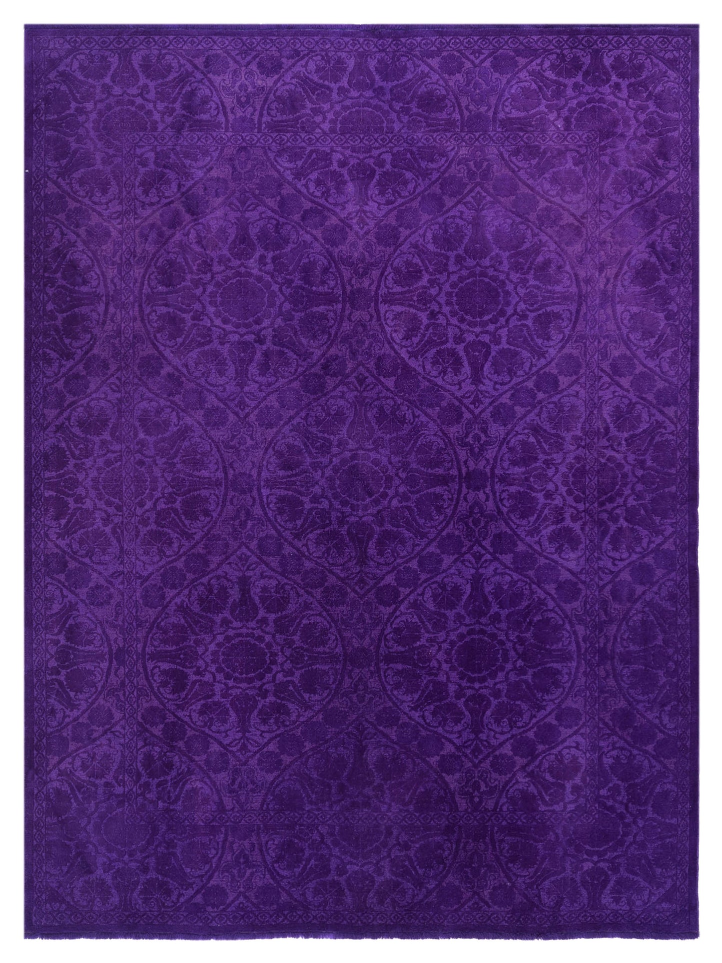 Pasha Color Bouquet 109176 Purple Transitional Hand Knotted Rug