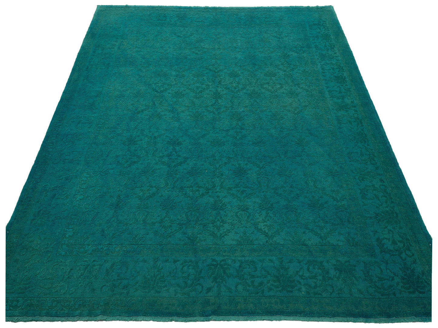 Pasha Color Bouquet 109182 Turquoise Dark Turquoise Transitional Hand Knotted Rug