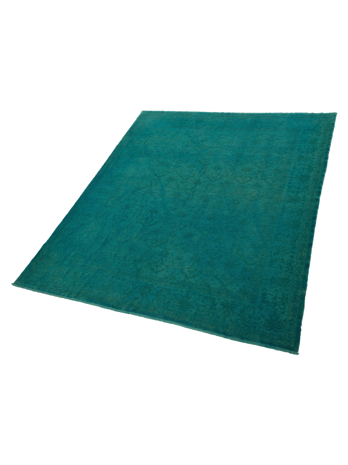 Pasha Color Bouquet 109182 Turquoise Dark Turquoise Transitional Hand Knotted Rug