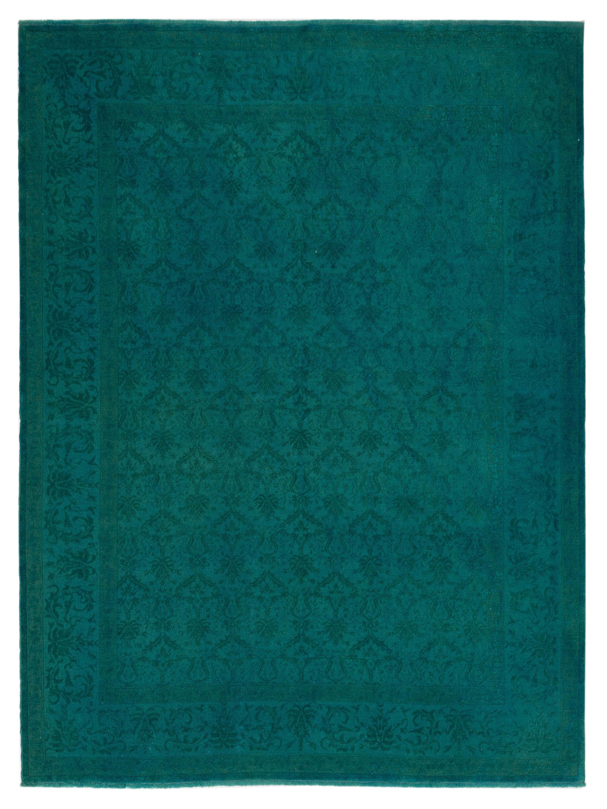 Pasha Color Bouquet 109182 Turquoise Transitional Hand Knotted Rug