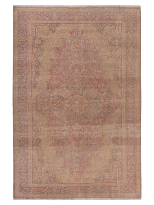 Pasha Vintage 110270 Beige Transitional Hand Knotted Rug