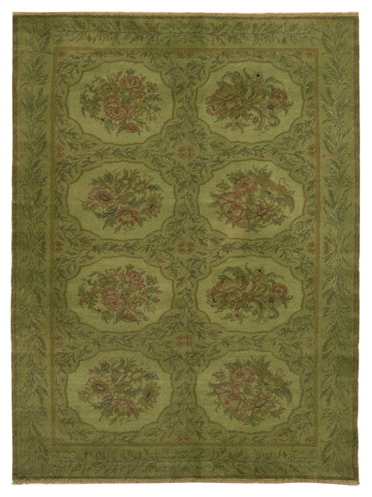 Pasha Vintage 110289 Green Contemporary Hand Knotted Rug