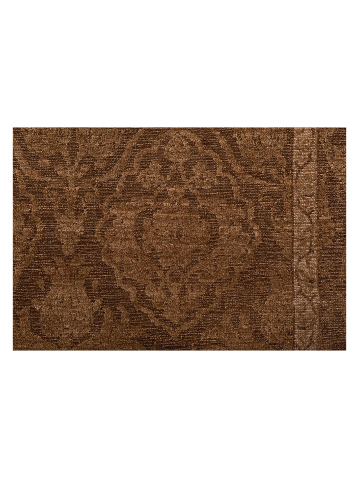 Pasha Defne Tulip Dark Brown Brown Transitional Hand Knotted Rug