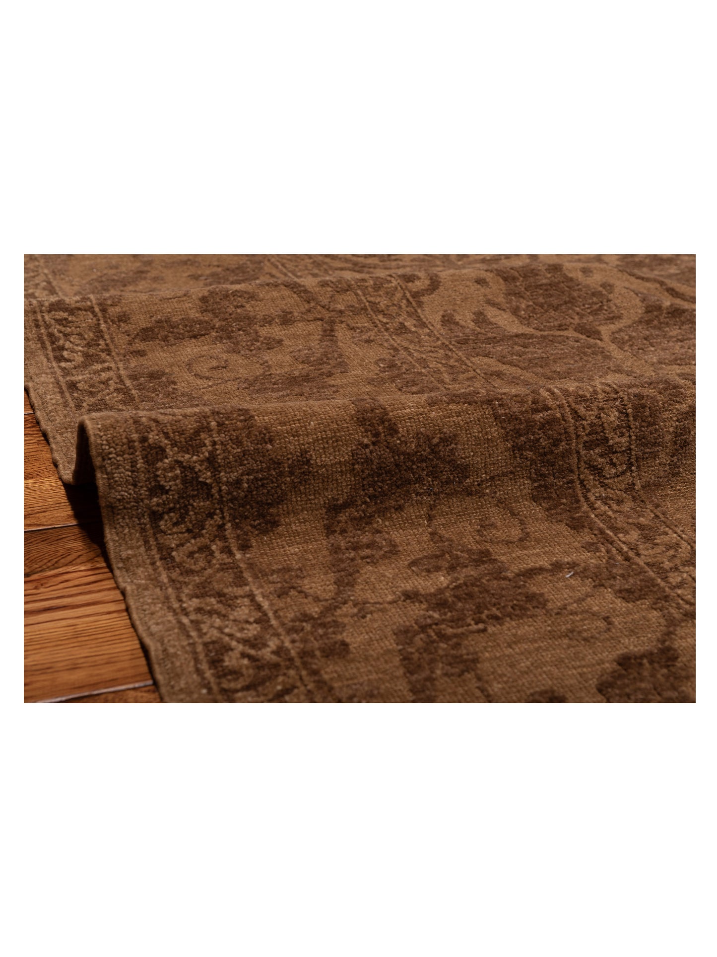 Pasha Defne Tulip Brown Dark Brown Transitional Hand Knotted Rug