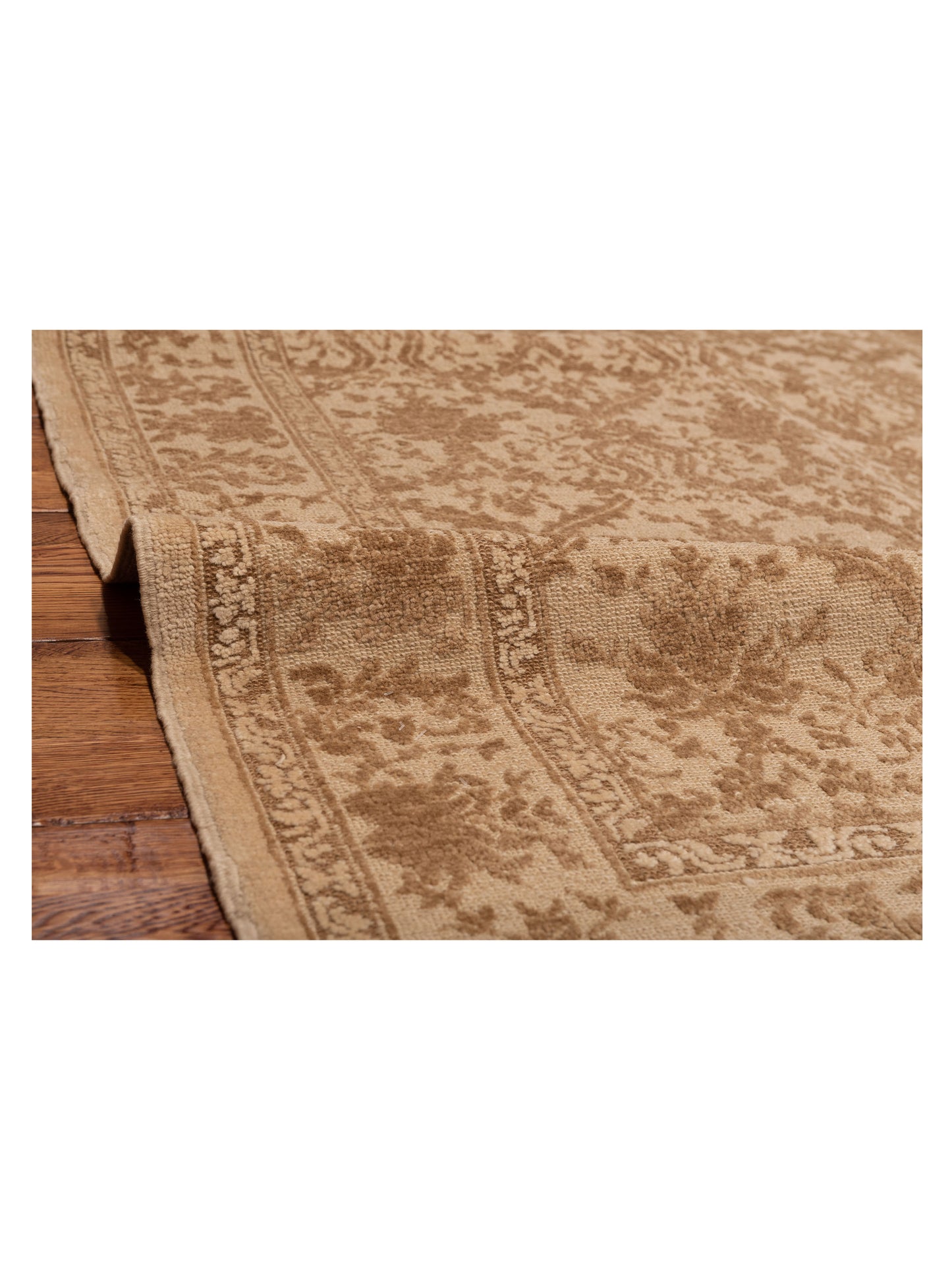 Pasha Defne Begonia Beige Beige Transitional Hand Knotted Rug