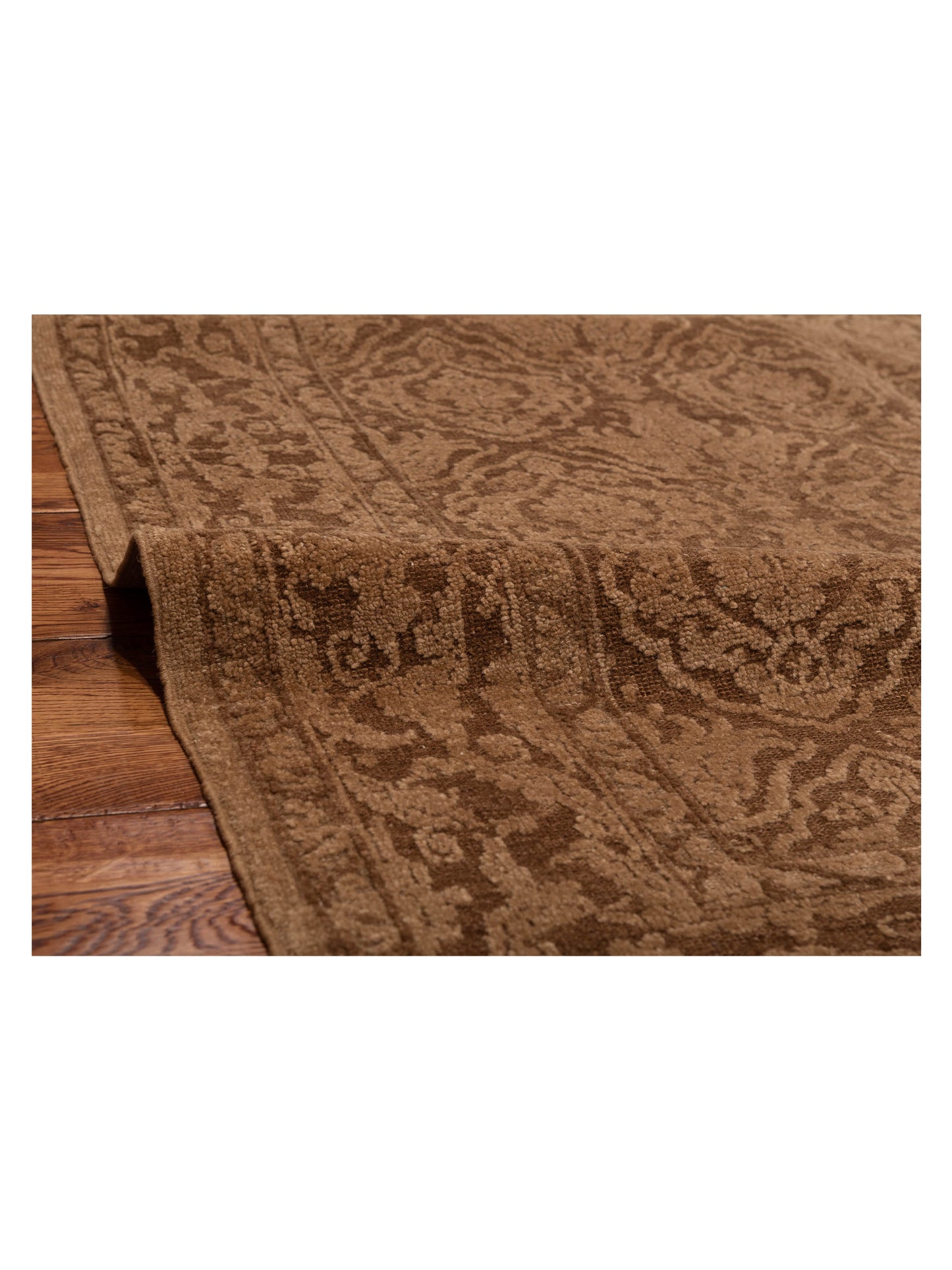 Pasha Defne Tulip Dark Brown Brown Transitional Hand Knotted Rug