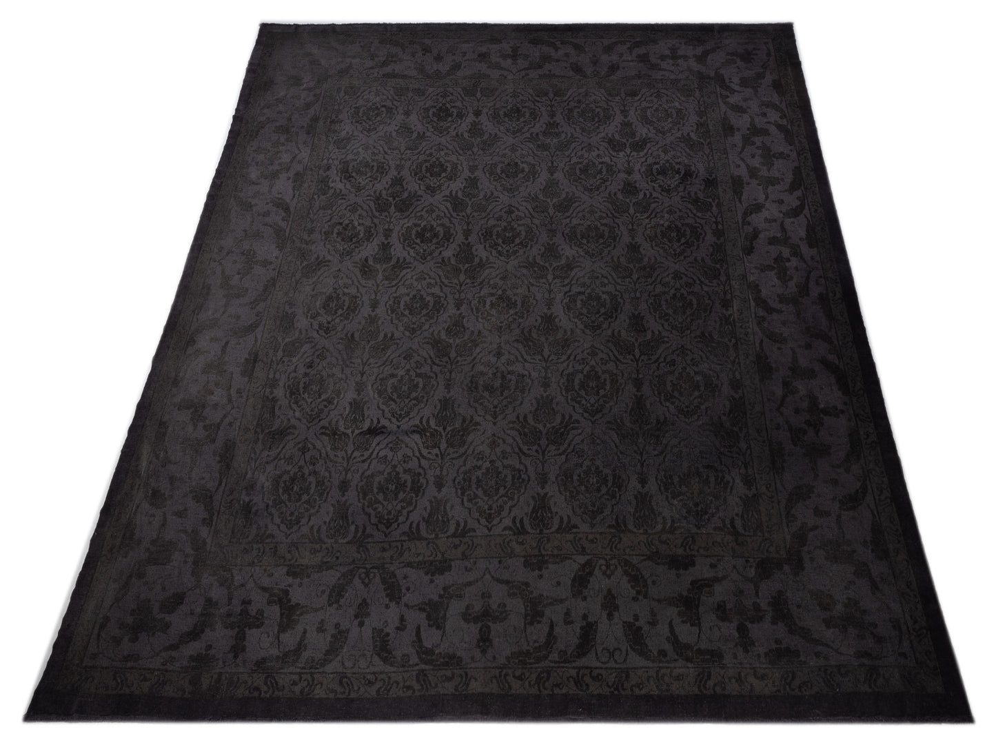 Pasha Color Bouquet 110461 Charcoal Charcoal Transitional Hand Knotted Rug