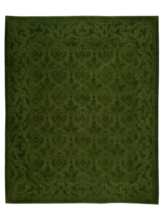 Pasha Color Bouquet 110470 Green Transitional Hand Knotted Rug