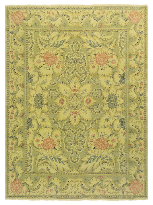 Pasha Vintage 110495 Green Transitional Hand Knotted Rug