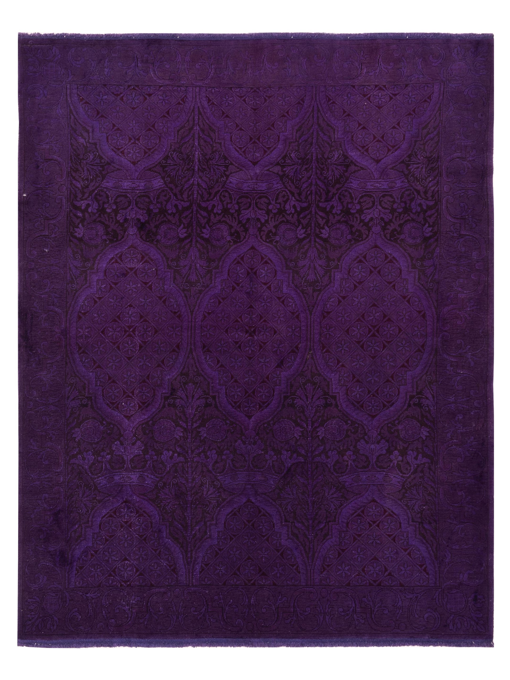 Pasha Vintage 110499 Purple Contemporary Hand Knotted Rug