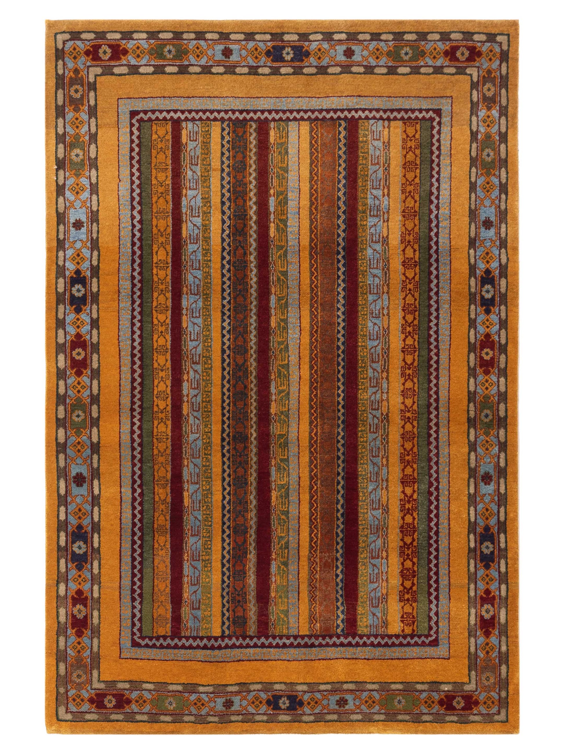 Rajpur Shawl 110853 Multi Tribal Hand Knotted Rug