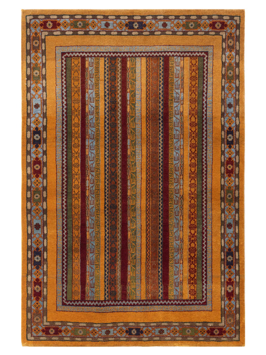 Rajpur Shawl 110853 Multi Tribal Hand Knotted Rug