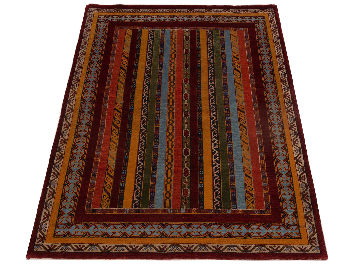 Rajpur Shawl 110860 Multi  Tribal Hand Knotted Rug