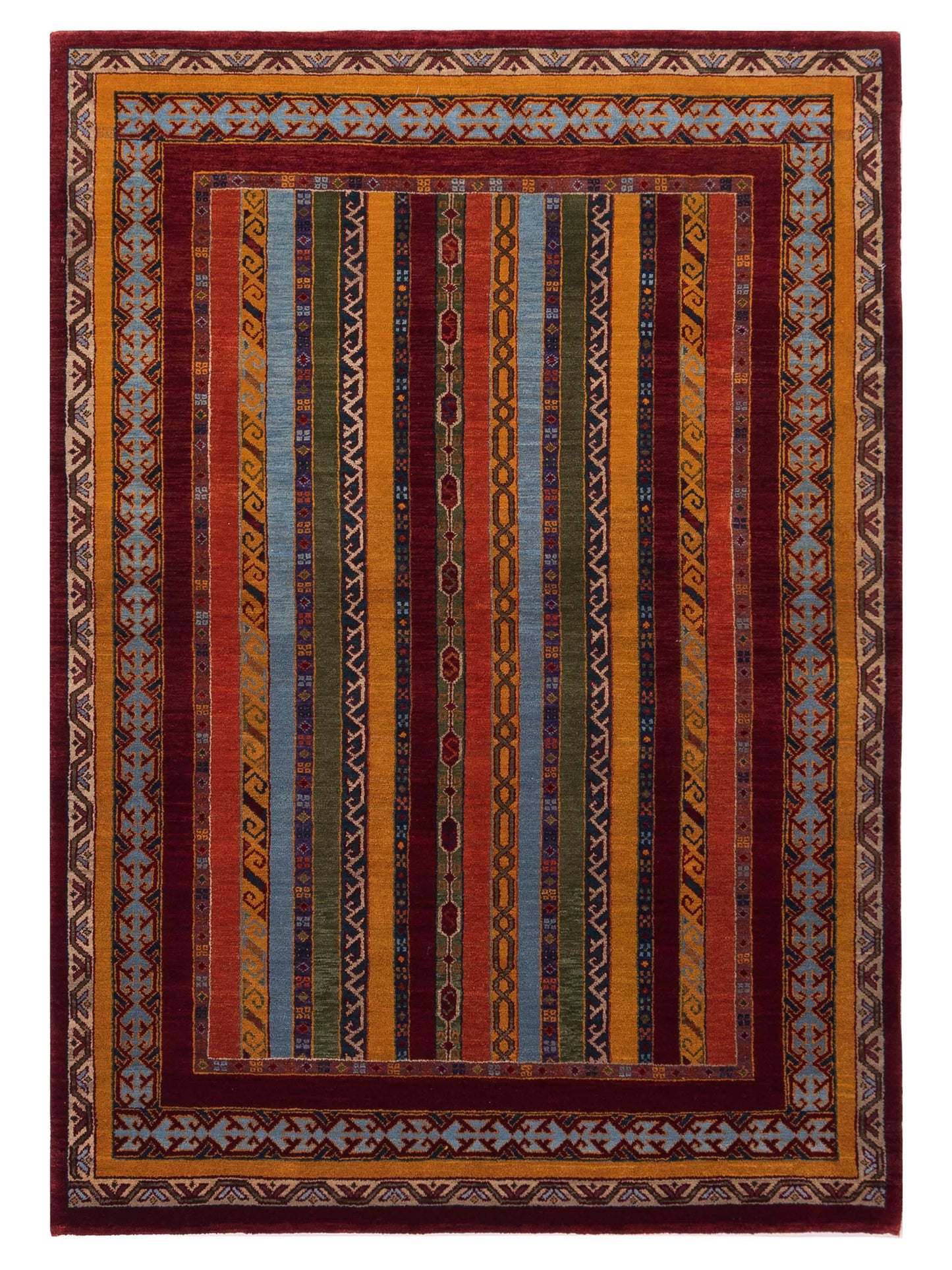 Rajpur Shawl 110860 Multi Tribal Hand Knotted Rug