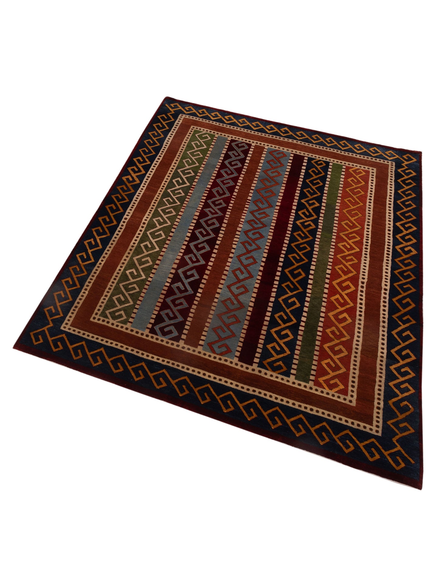 Rajpur Shawl 110887 Multi  Tribal Hand Knotted Rug