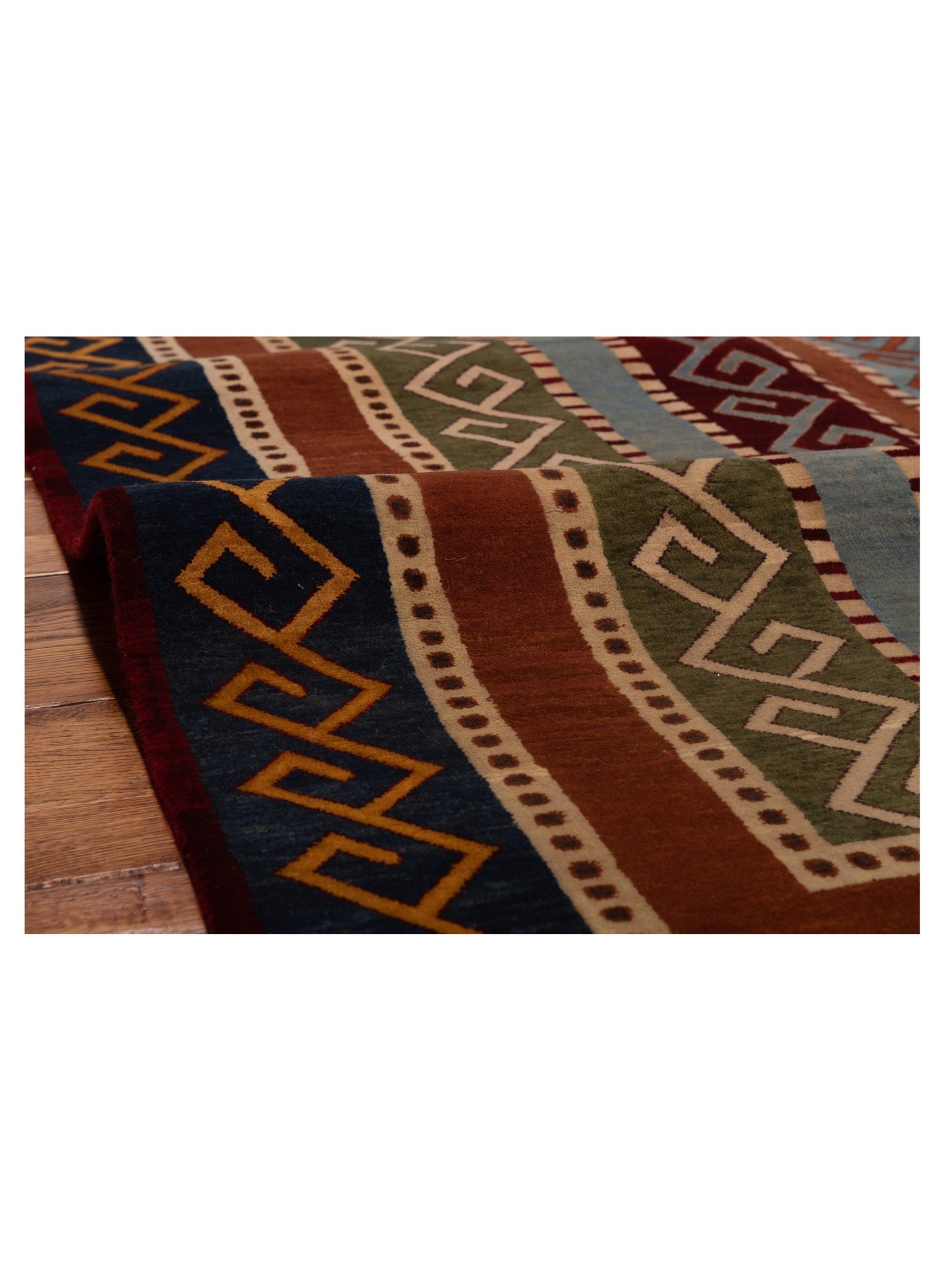 Rajpur Shawl 110887 Multi  Tribal Hand Knotted Rug