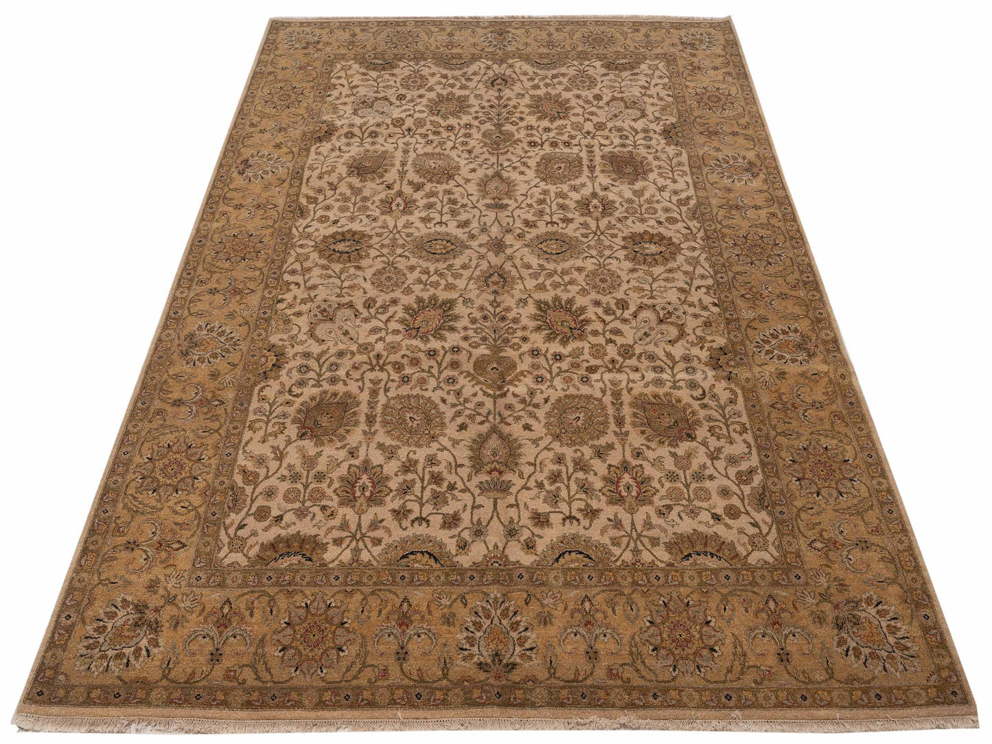 Rajpur Haji Jalili 111256 Ivory Gold Transitional Hand Knotted Rug