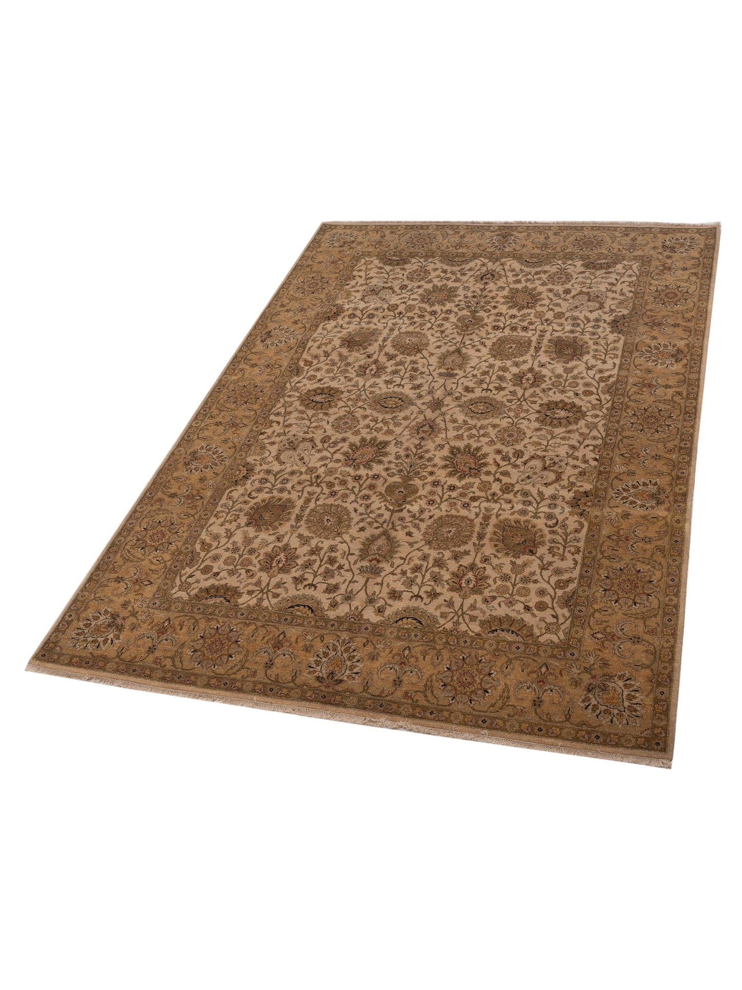 Rajpur Haji Jalili 111256 Ivory Gold Transitional Hand Knotted Rug