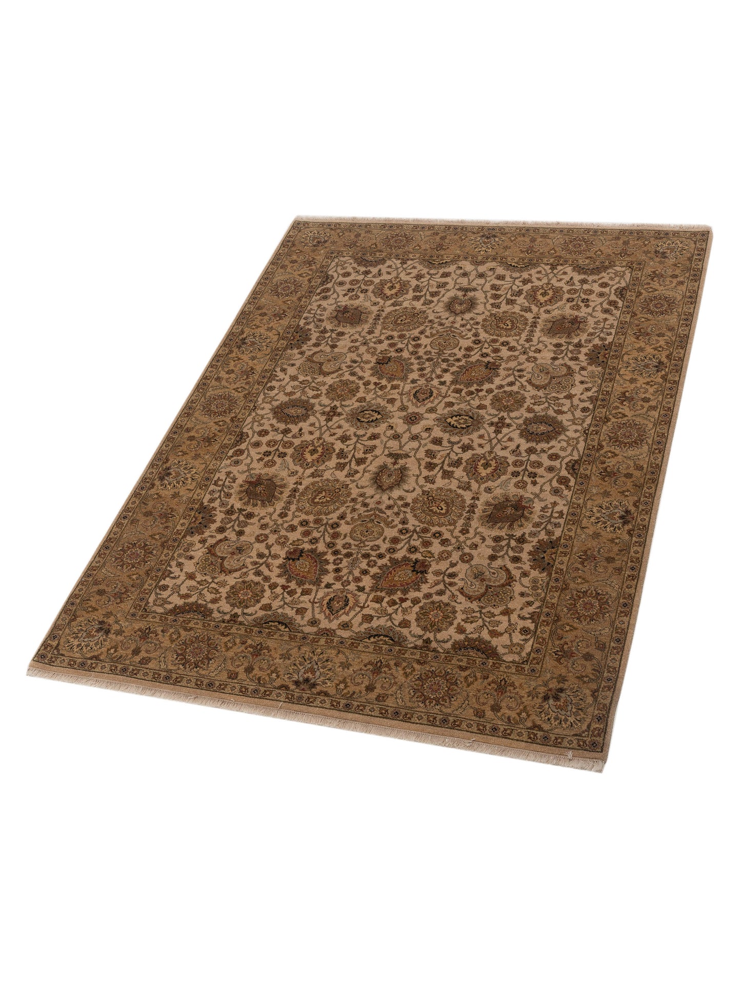 Rajpur Haji Jalili 111280 Beige Gold Transitional Hand Knotted Rug