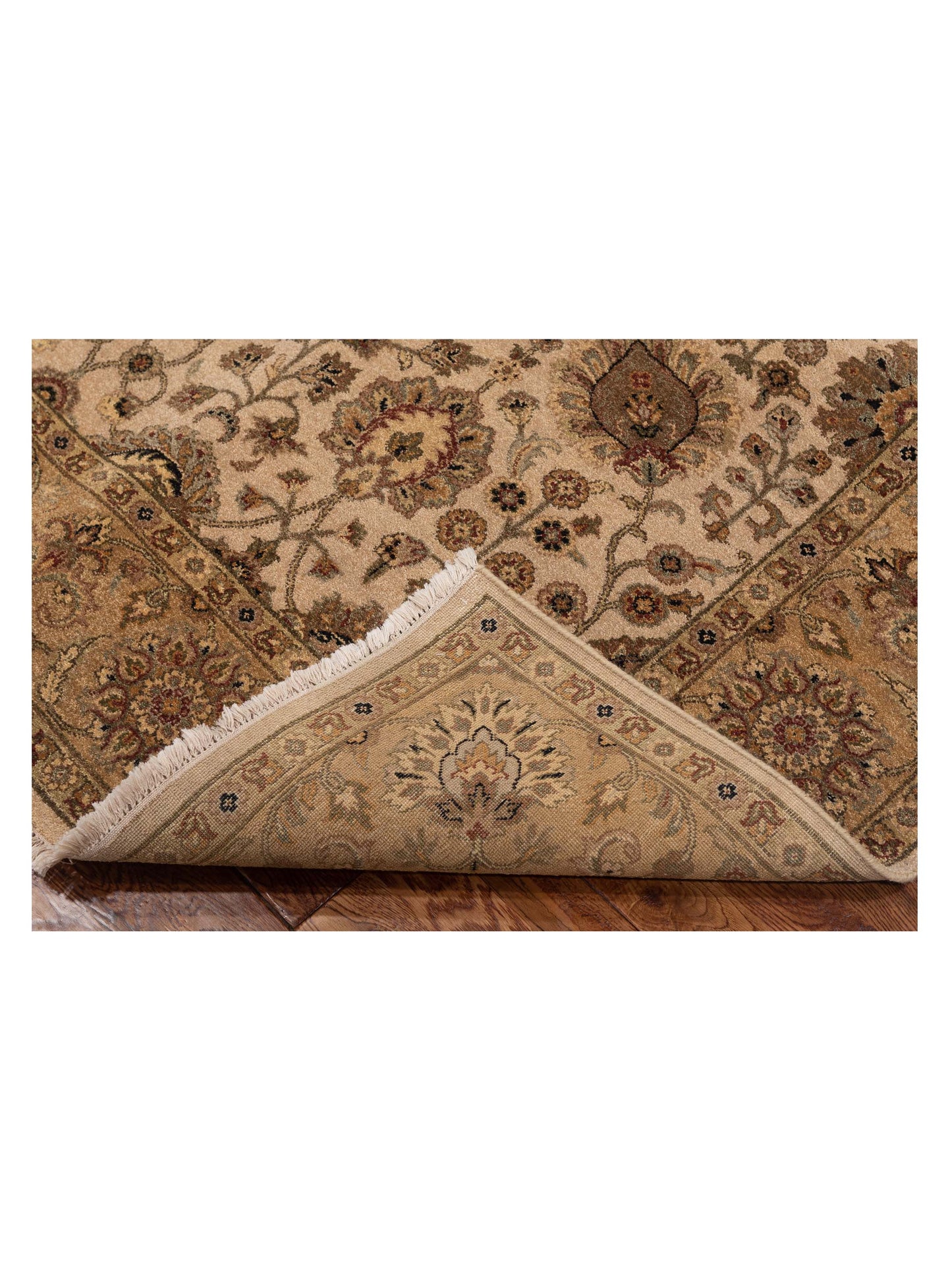 Rajpur Haji Jalili 111280 Beige Gold Transitional Hand Knotted Rug