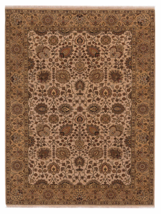 Rajpur Haji Jalili 111280 Beige Transitional Hand Knotted Rug