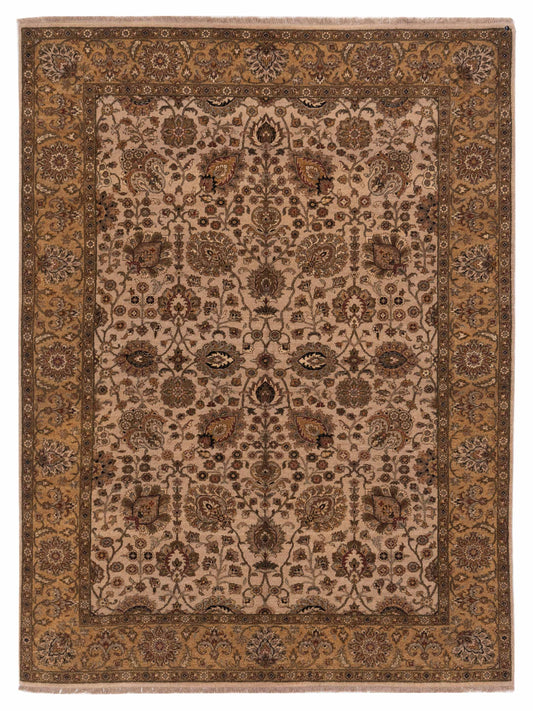 Rajpur Haji Jalili 111281 Beige Transitional Hand Knotted Rug