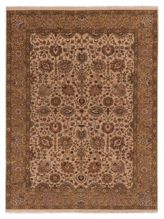 Rajpur Haji Jalili 111283 Beige Transitional Hand Knotted Rug