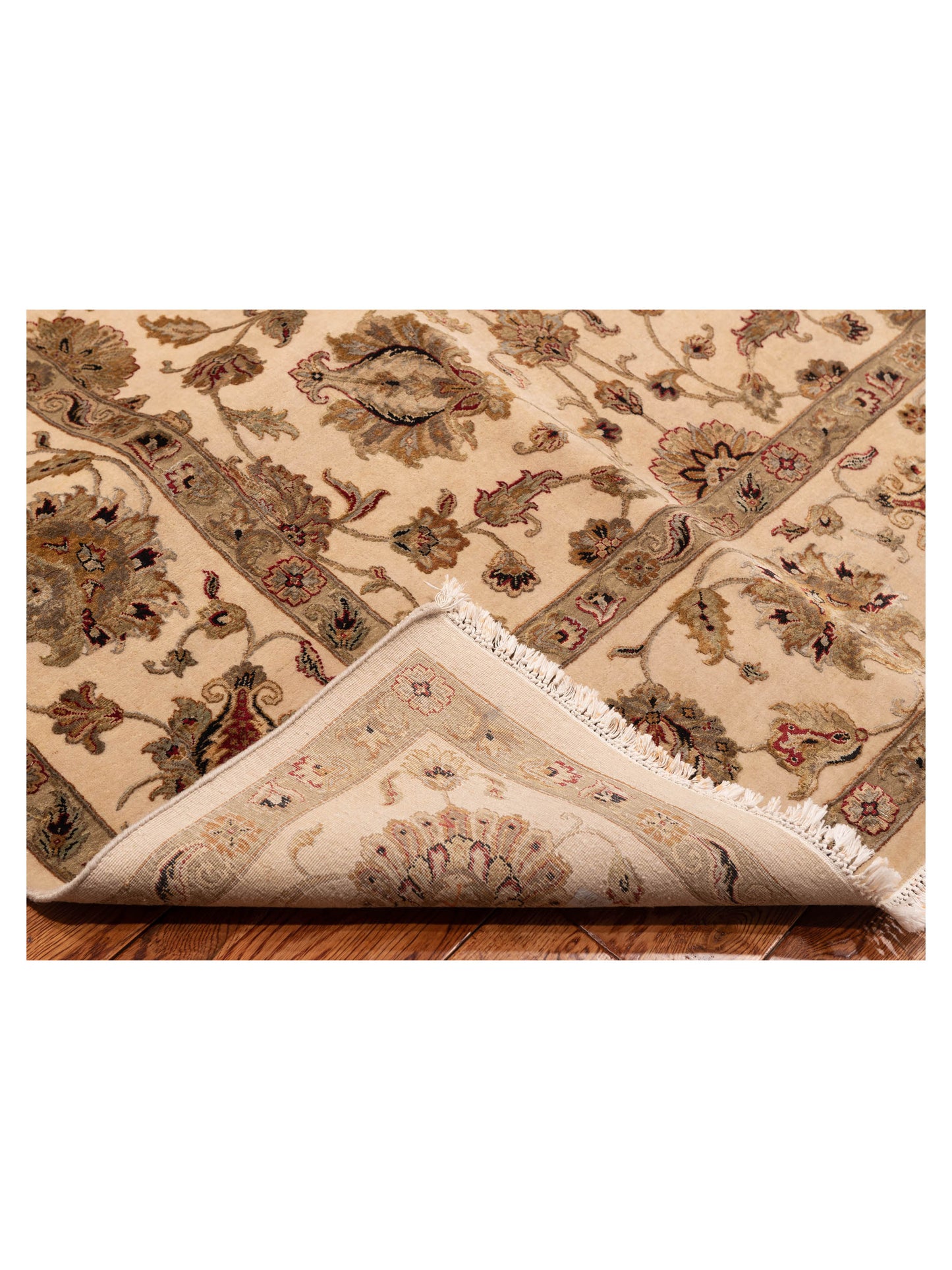 Rajpur Imperial Silk 111295 Beige Beige Traditional Hand Knotted Rug