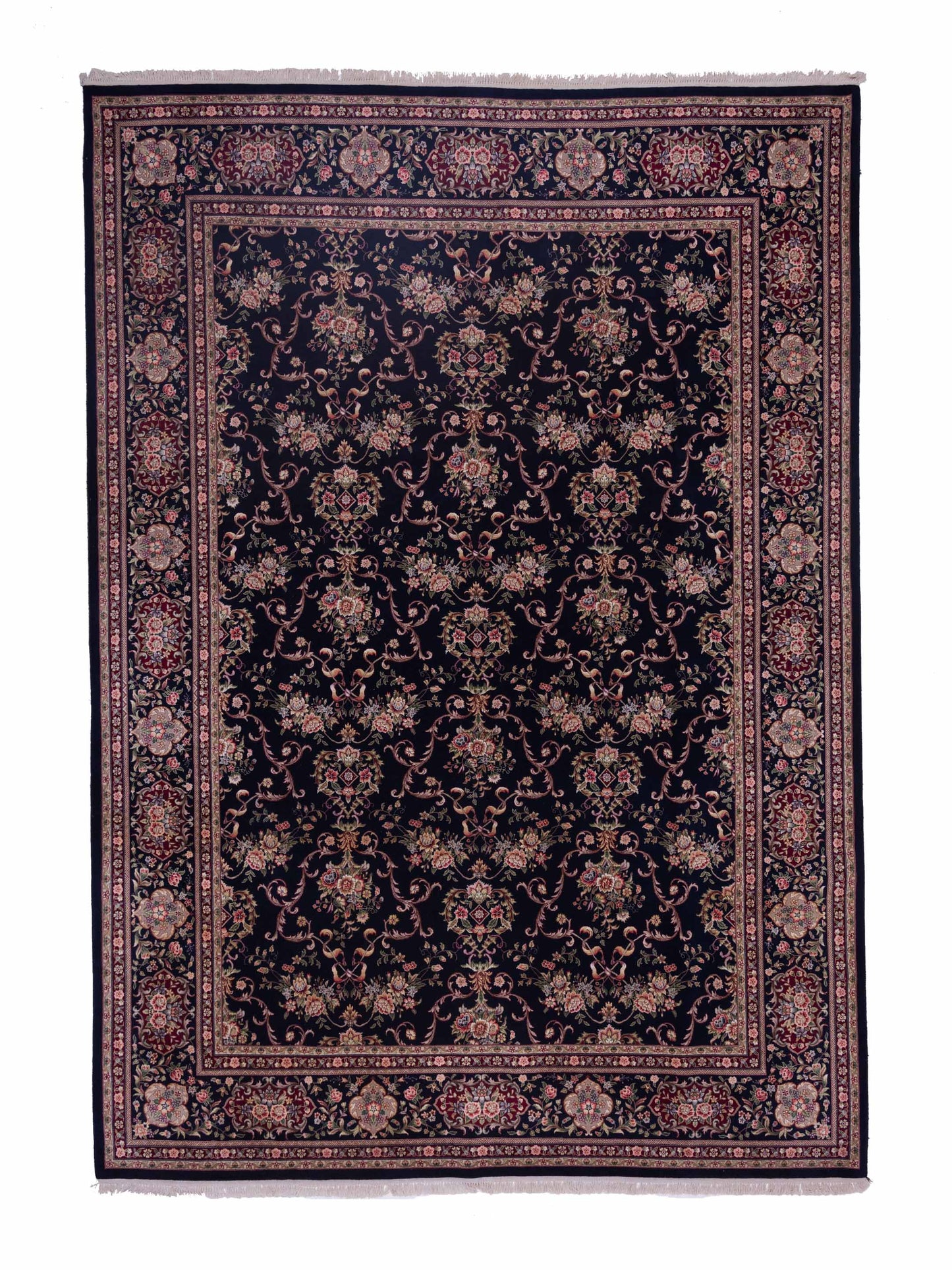 Pasha Magnolia 111325 Black Traditional Hand Knotted Rug