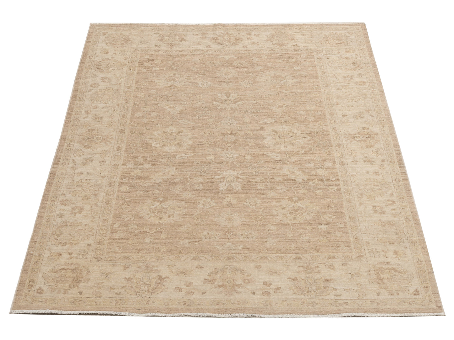 Rajpur Haji Jalili 111346 Beige Cream Transitional Hand Knotted Rug