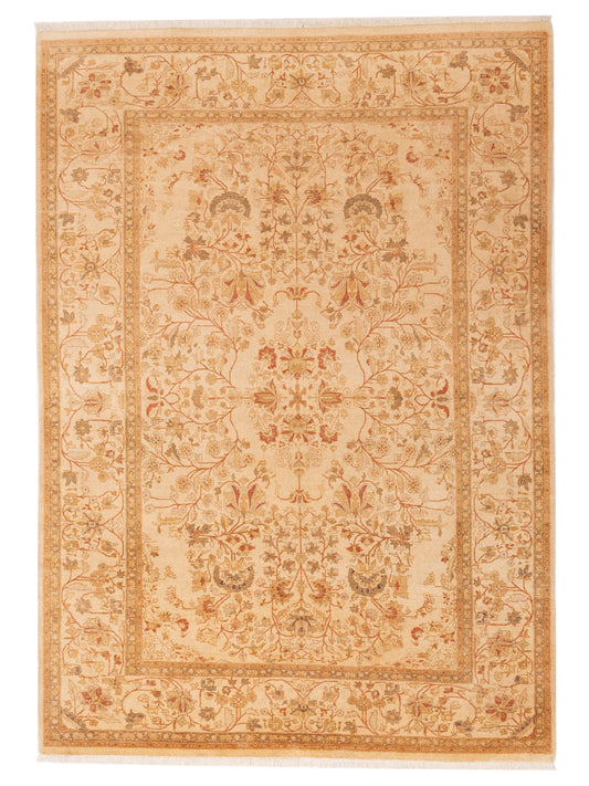 Rajpur Haji Jalili 111347 Beige Transitional Hand Knotted Rug