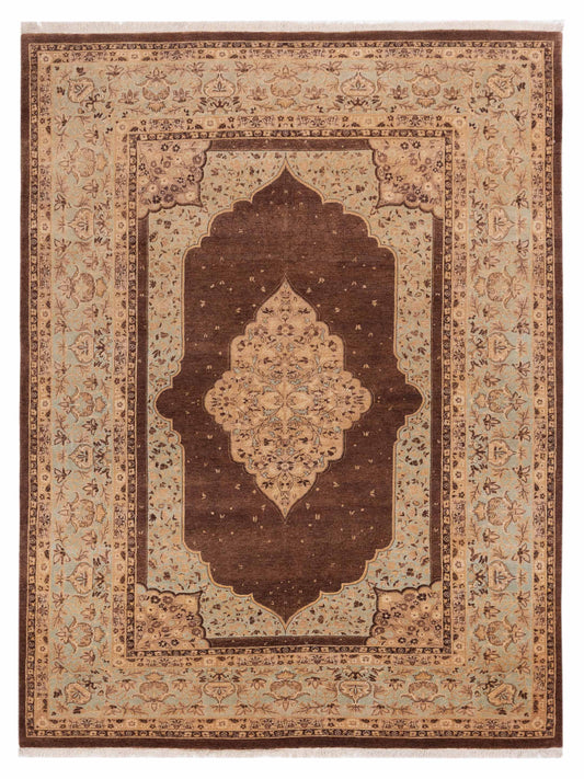 Rajpur Haji Jalili 111349 Brown Transitional Hand Knotted Rug