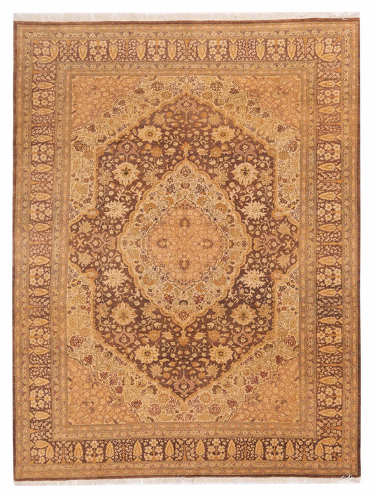 Rajpur Haji Jalili 111350 Brown Transitional Hand Knotted Rug