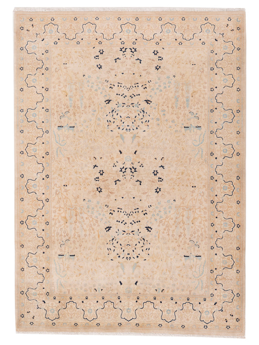 Rajpur Haji Jalili 111354 Beige Transitional Hand Knotted Rug