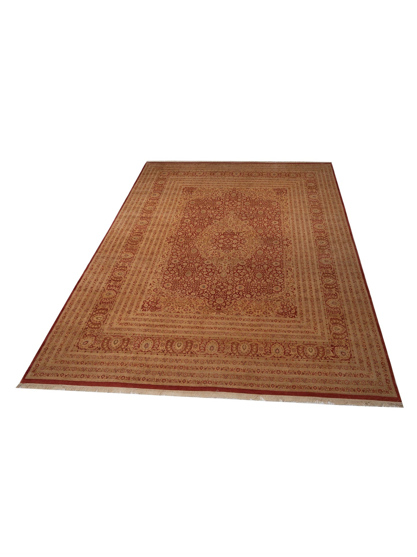 Rajpur Haji Jalili 111368 Rust Cream Transitional Hand Knotted Rug