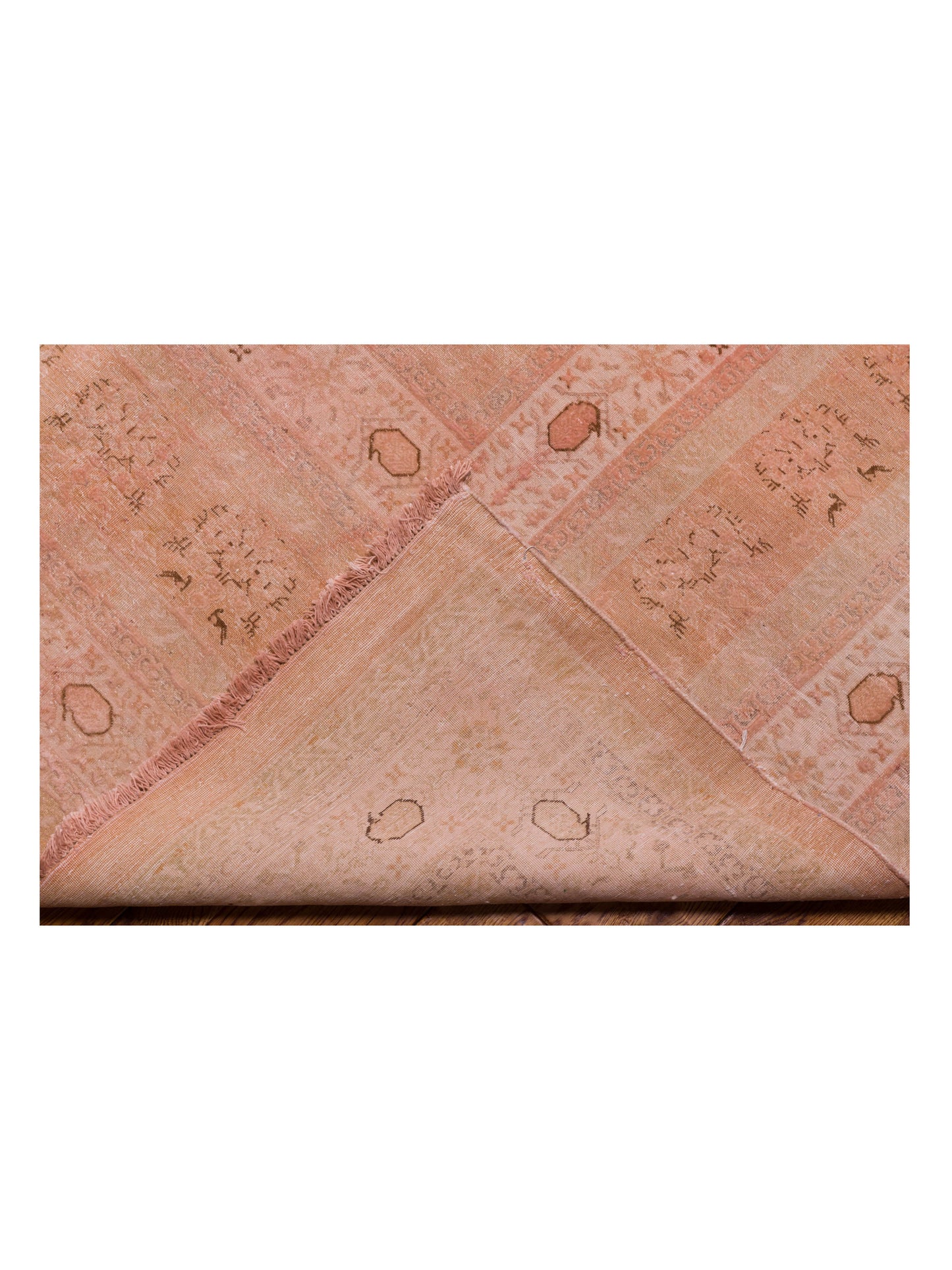 Pasha Vintage 111369 Pink  Transitional Hand Knotted Rug