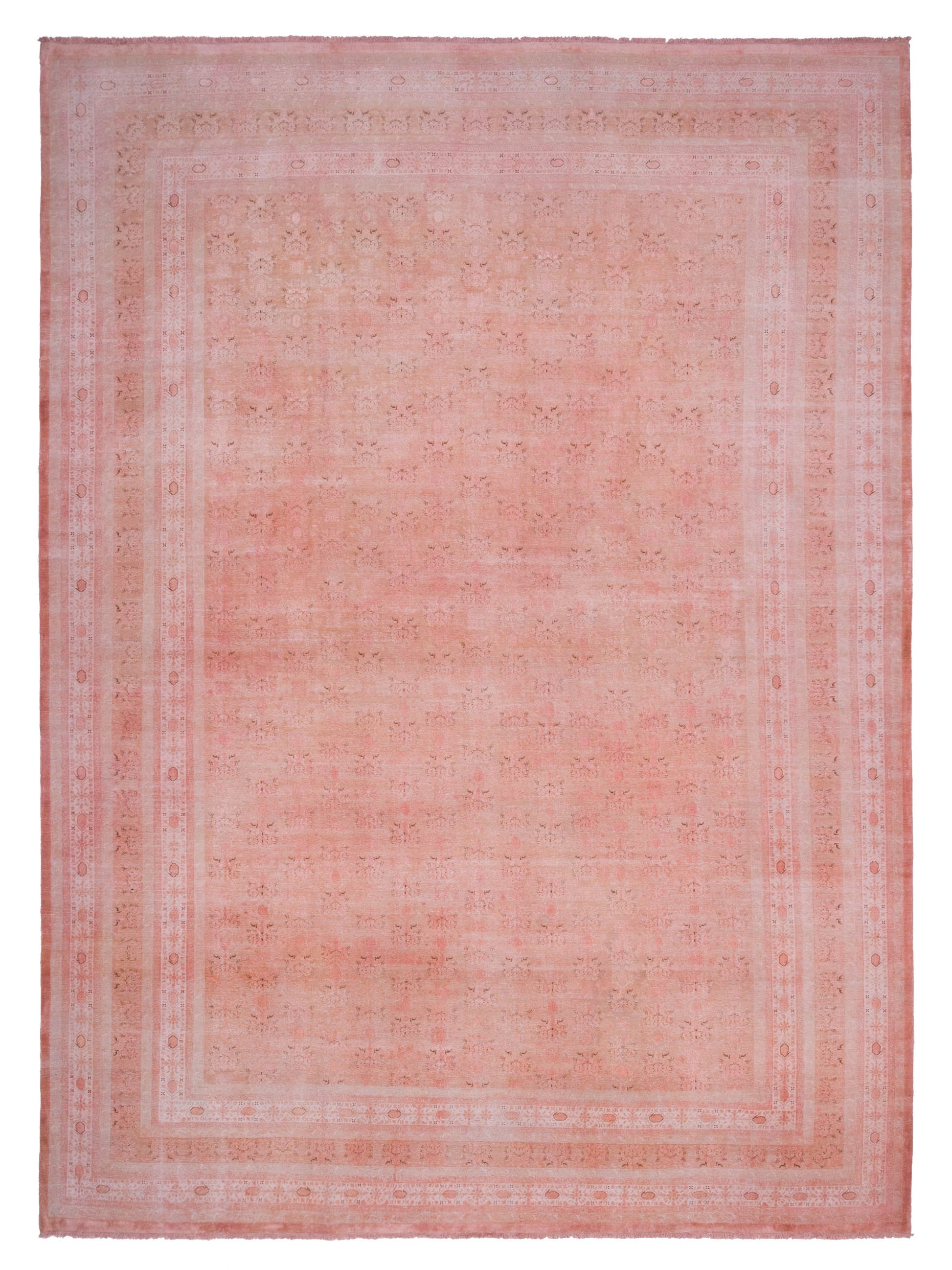 Pasha Vintage 111369 Pink Transitional Hand Knotted Rug