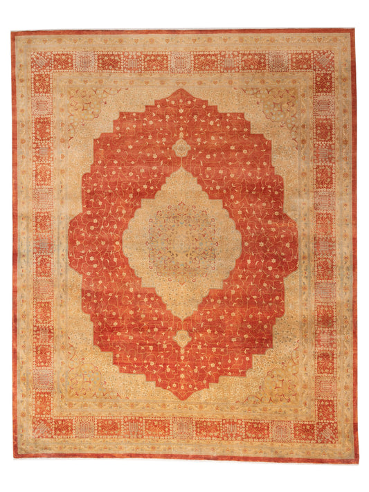 Rajpur Haji Jalili 111370 Rust Transitional Hand Knotted Rug